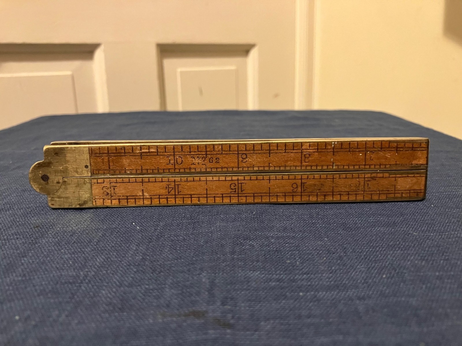Antique STANLEY No. 62, 4 fold 24 inch rule ruler Pre 1920~ Boxwood and Brass