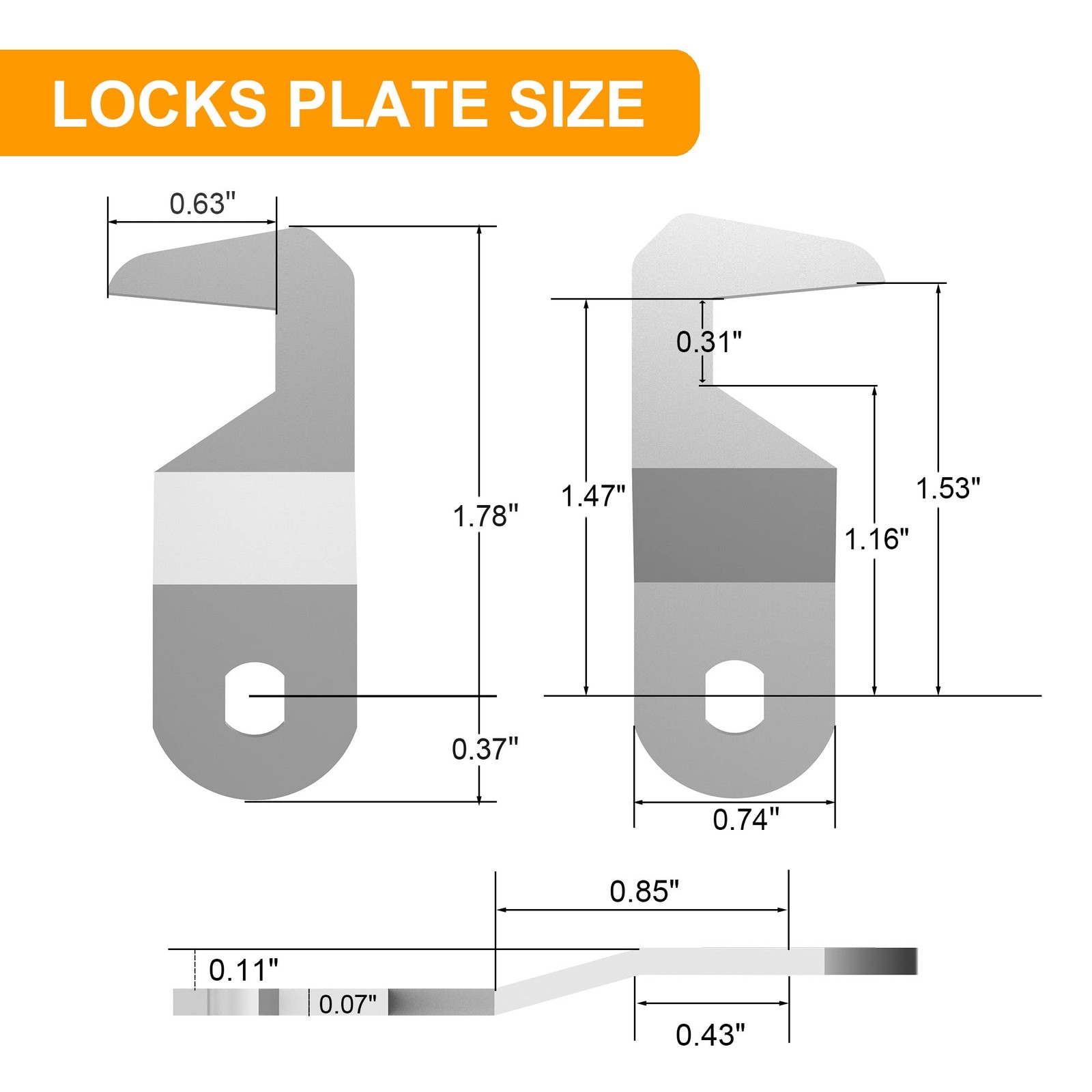 2 Pack Tool Box Locks with Keys, Hook Cam, 5/8″ Tubular Cam Lock Keyed Alike,…