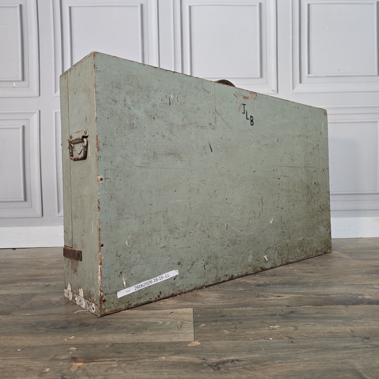 Vintage Industrial Wooden Toolbox Carpenters Tool Chest Carry Case Storage Box