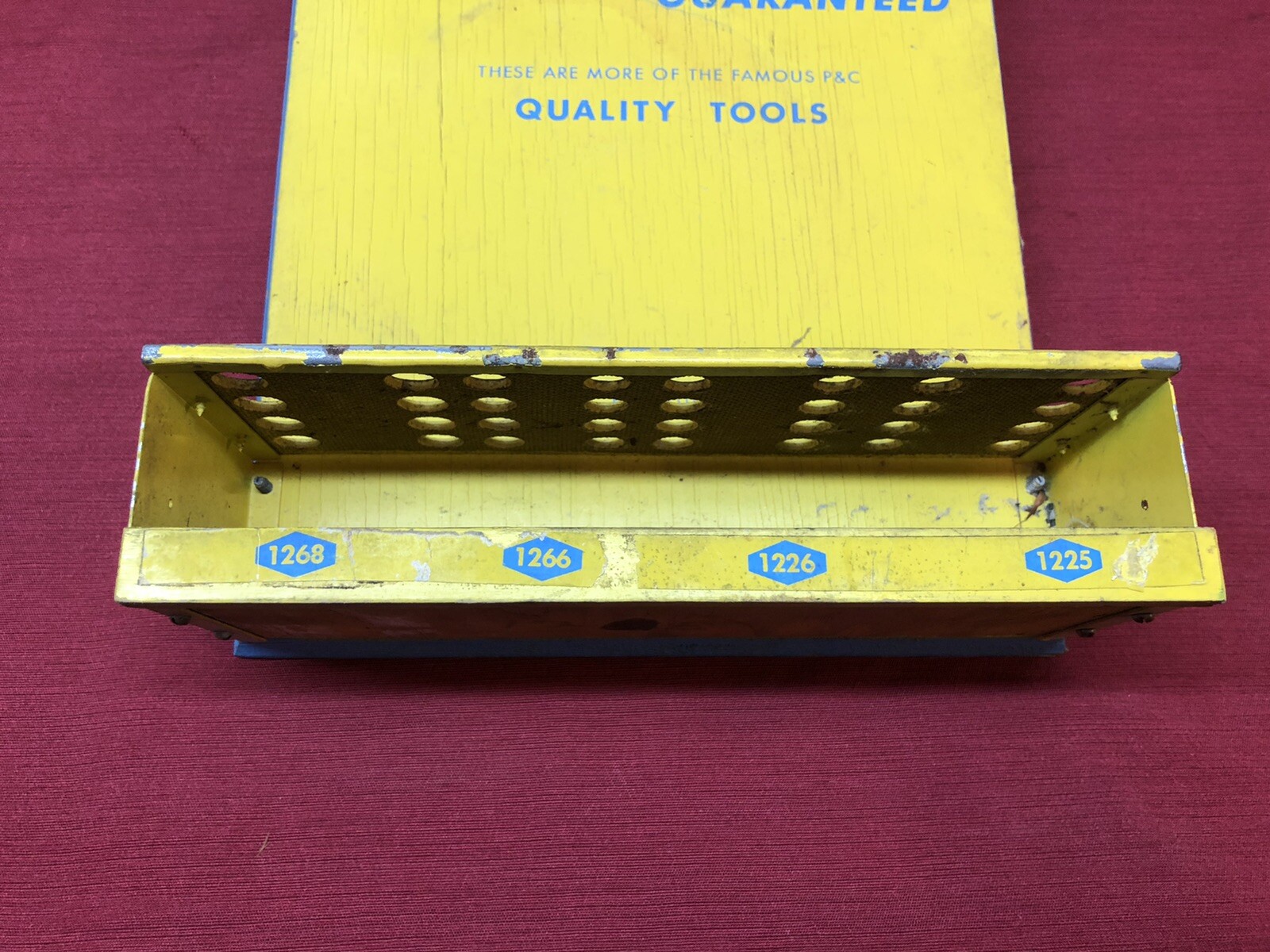 VINTAGE P&C Pliers Display Board Tool Wall Rack 24” x12” M12B