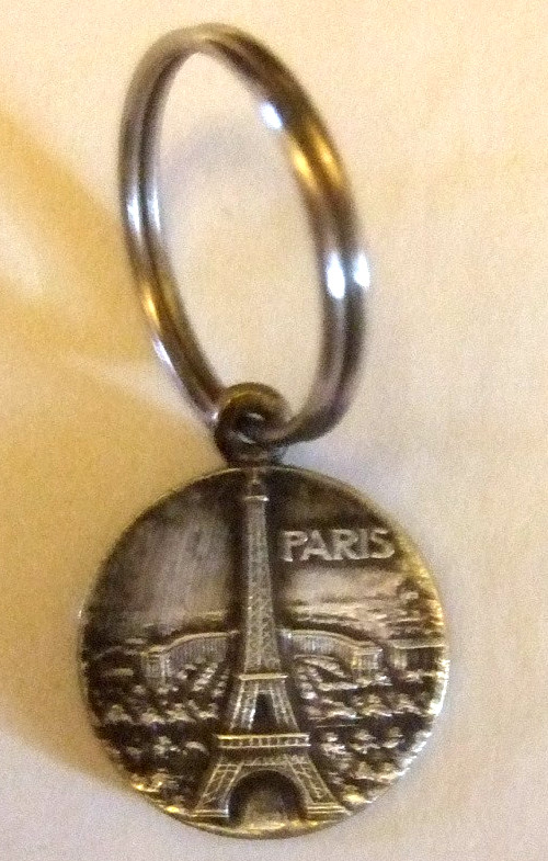 French Key Fob Eiffel Tower Arc De Triomphe