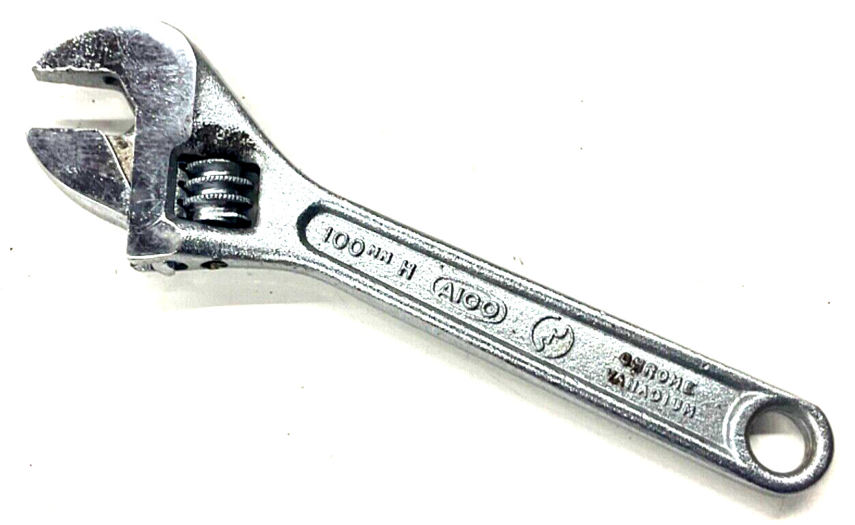 VINTAGE AIGO 100mm 4” ADJUSTABLE WRENCH, Made in JAPAN