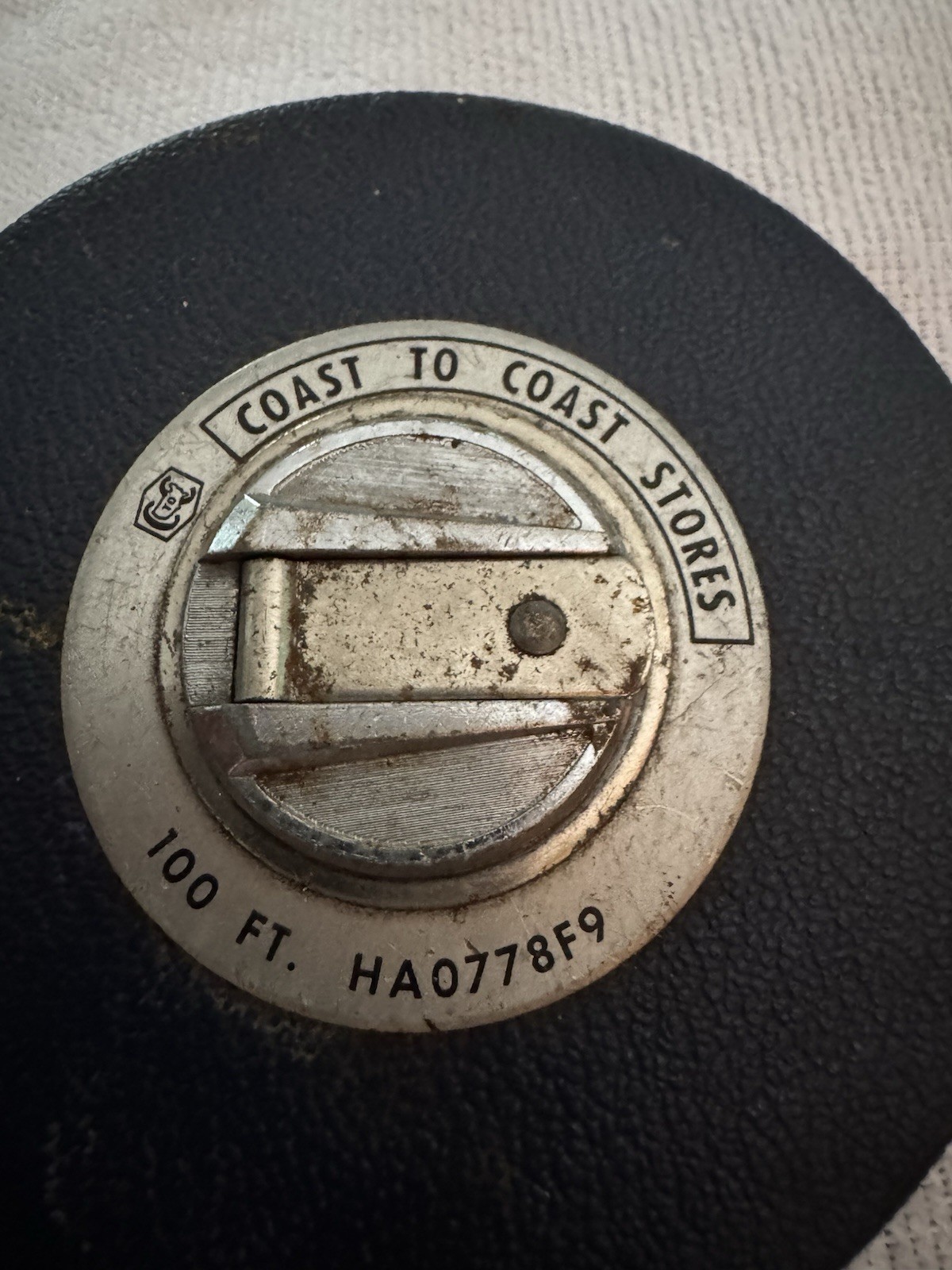 Vintage Steel Tape Measure 100 Ft. Coast To Coast HA0778F9 Pull Out Hand Crank
