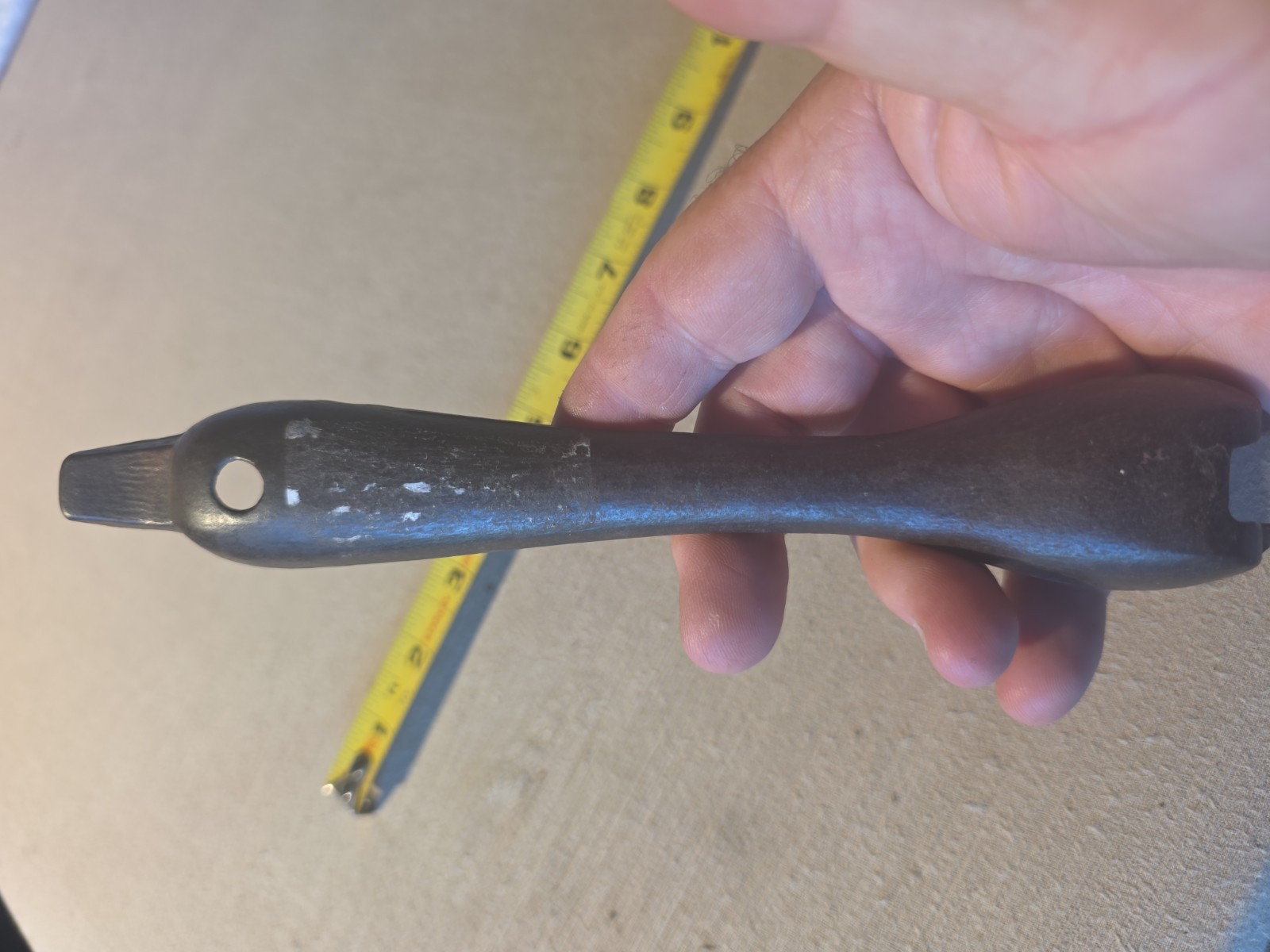 Antique Double Sided Cast Iron Stove Burner Plate Pot Lifter Tool Handle