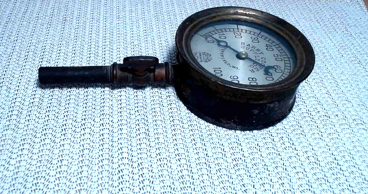 Harry Cooper supply company Vintage Gauge Springfield Mo. 4″ across 12″ diameter