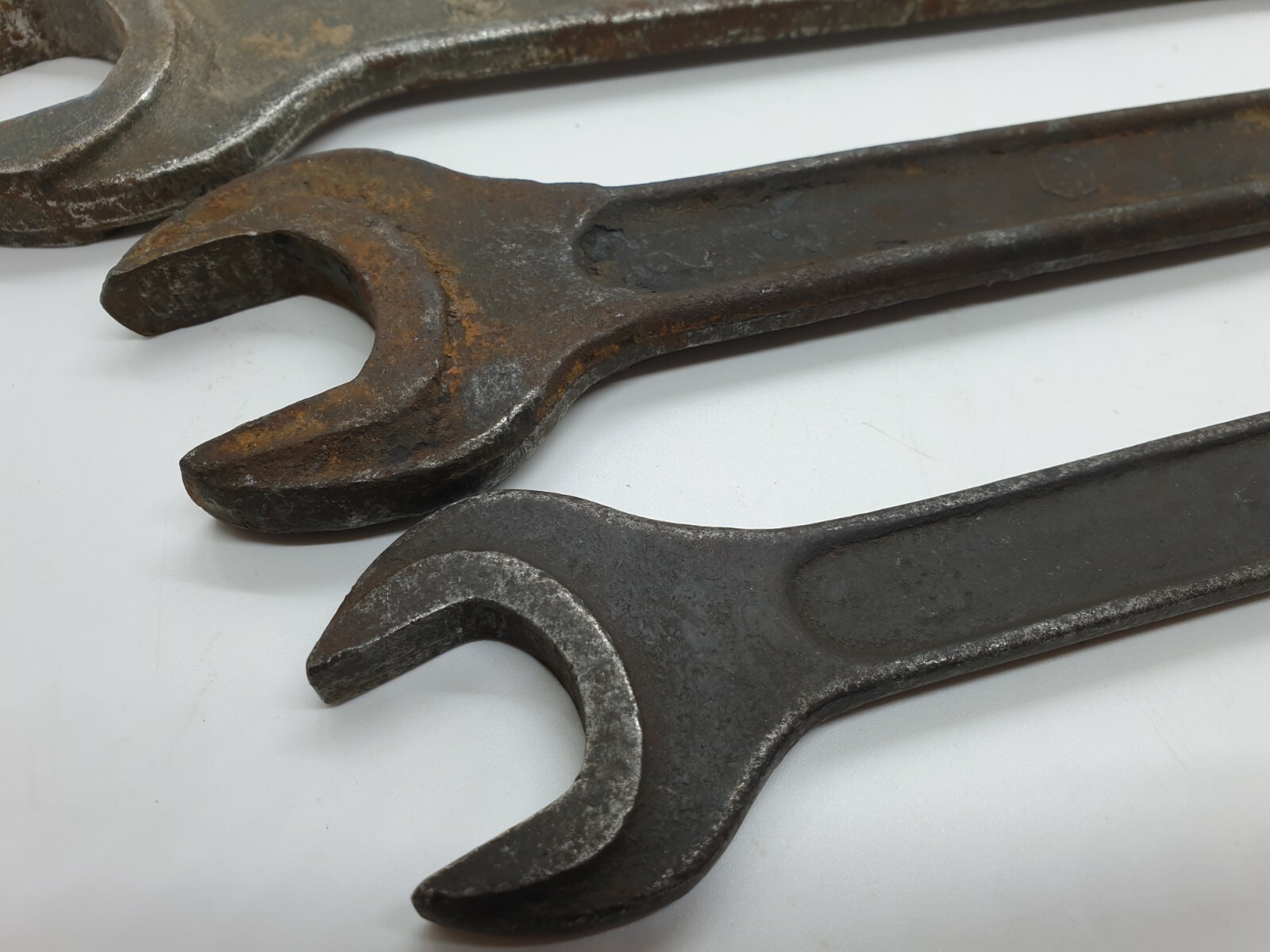 set of 3x SOVIET VINTAGE WRENCH MADE IN USSR – OPEN ENDED SPANNER