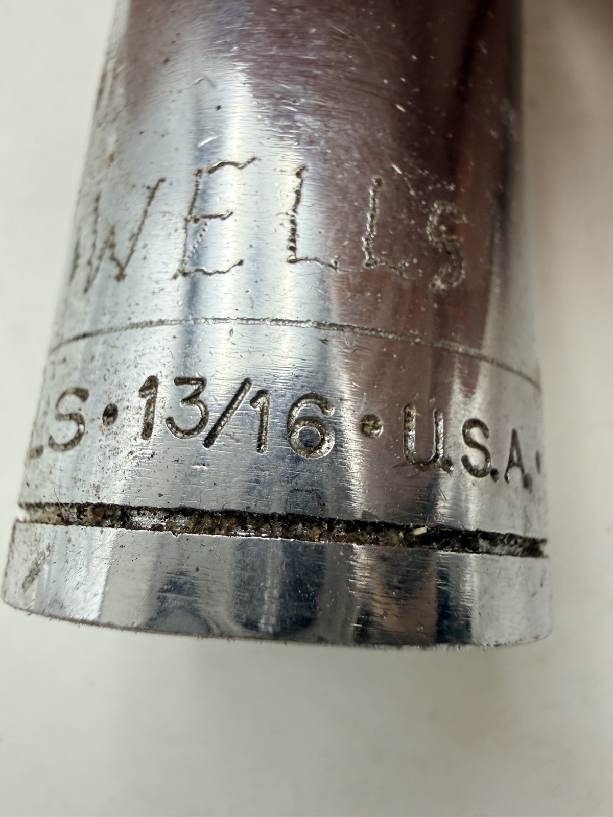 Vtg S-K WAYNE Tools 3/8″ Drive SAE 7pc Deep Well Socket Set In Orig. Metal Case