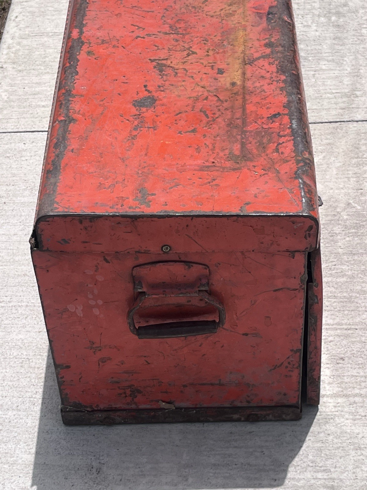 Vintage Snap On Red Large Tool Chest Box 6 Drawers 26” Wide 12” Deep 14.5”tall