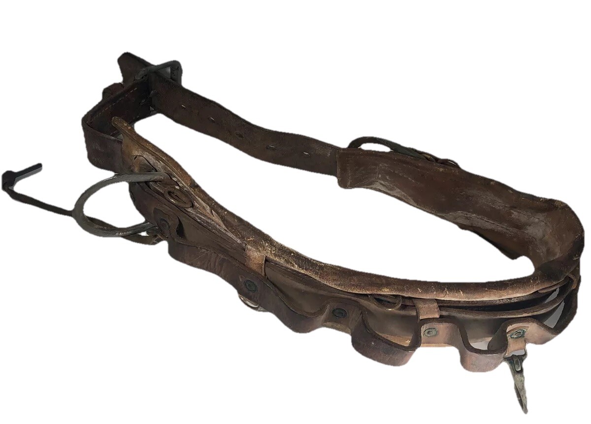 lineman belt vintage M Klein and Sons leather