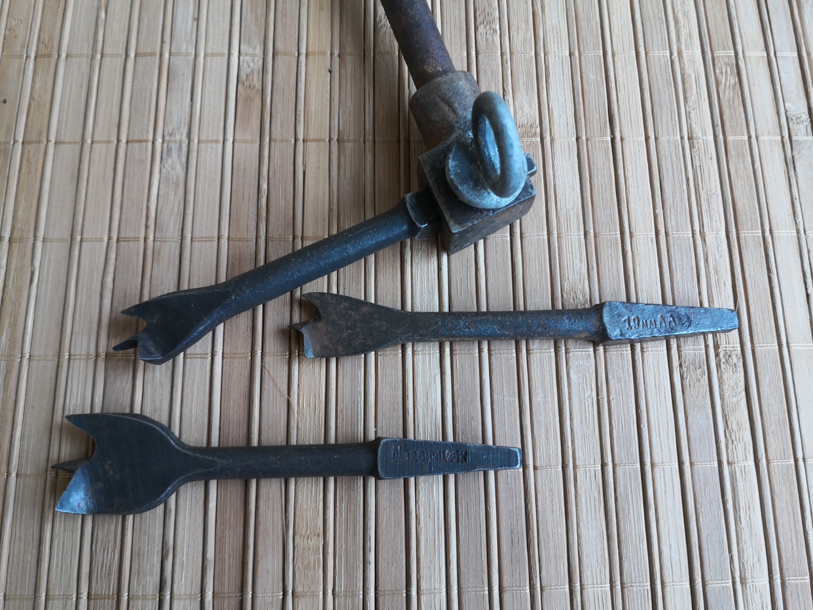 Antique Soviet Drilling Tool. Antique hand drill. Vintage wood drilling set.