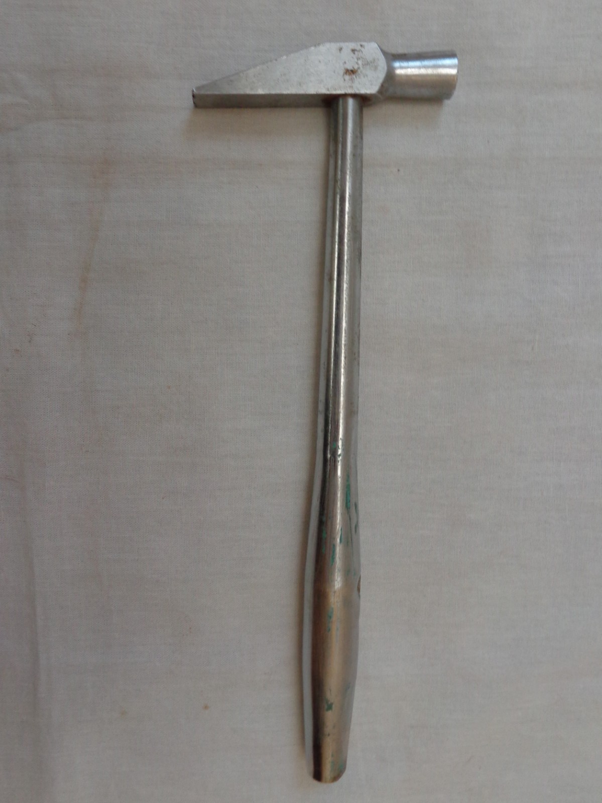 Vtg Soviet Stainless Steel Hammer Ball Head Handle USSR Hand Tool Pickaxe Silver