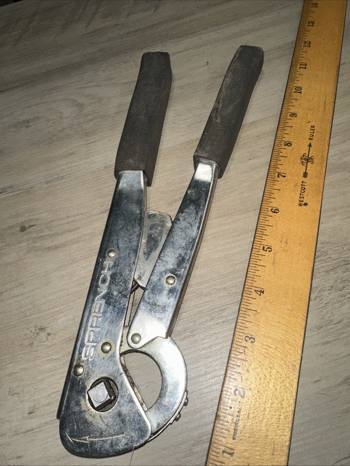 Vintage SPRENCH Ratchet Socket Wrench Taiwan Patented Odd Design Unique