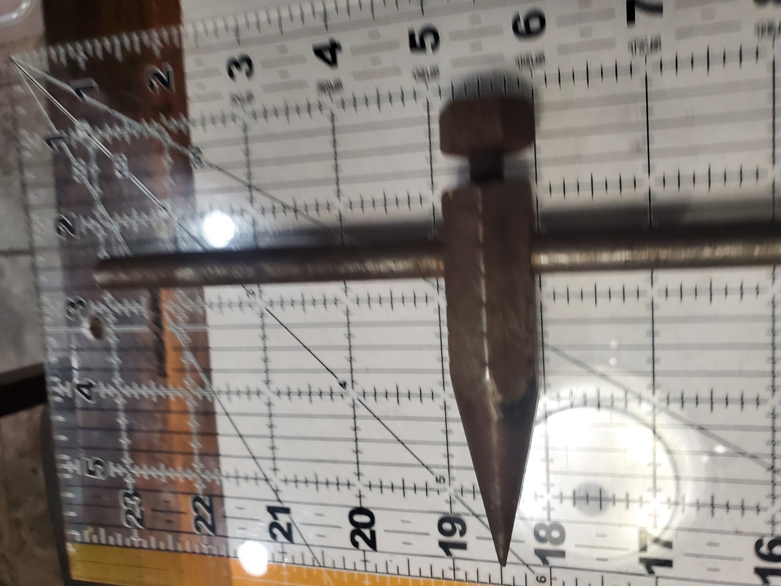 Vintage Round Cutter Tool Adjustable Rod Clay Pottery Wood Working Machinist