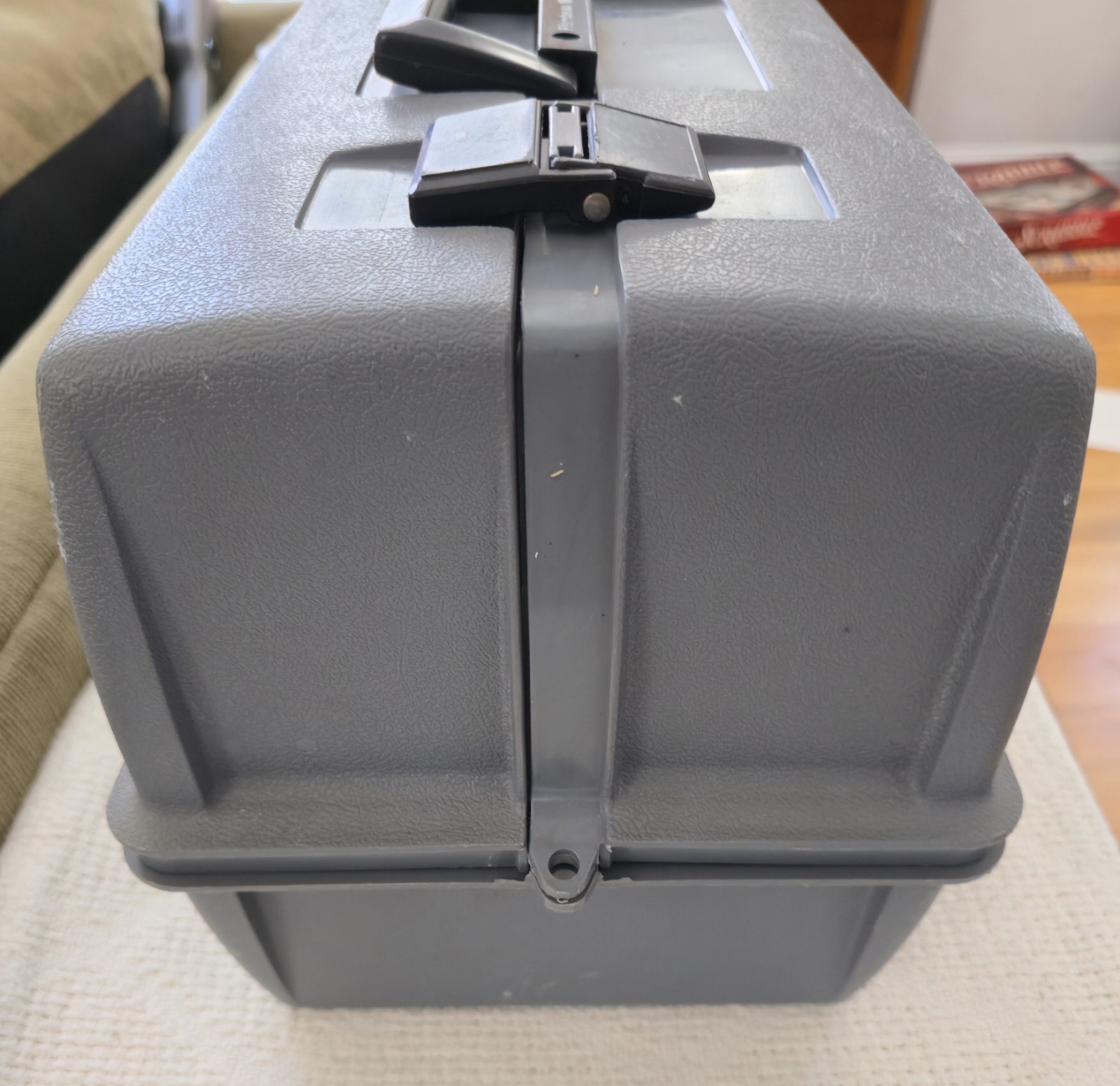 Vintage Flambeau 19060 6-tray Cantilever Copolymer Tool/Tackle Box Orange Gray!