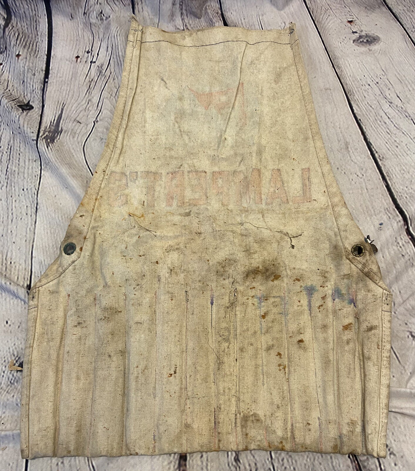 Vintage Lampert’s Lumber Yard Drill Bits Apron Construction Canvas Lot 19 Bits