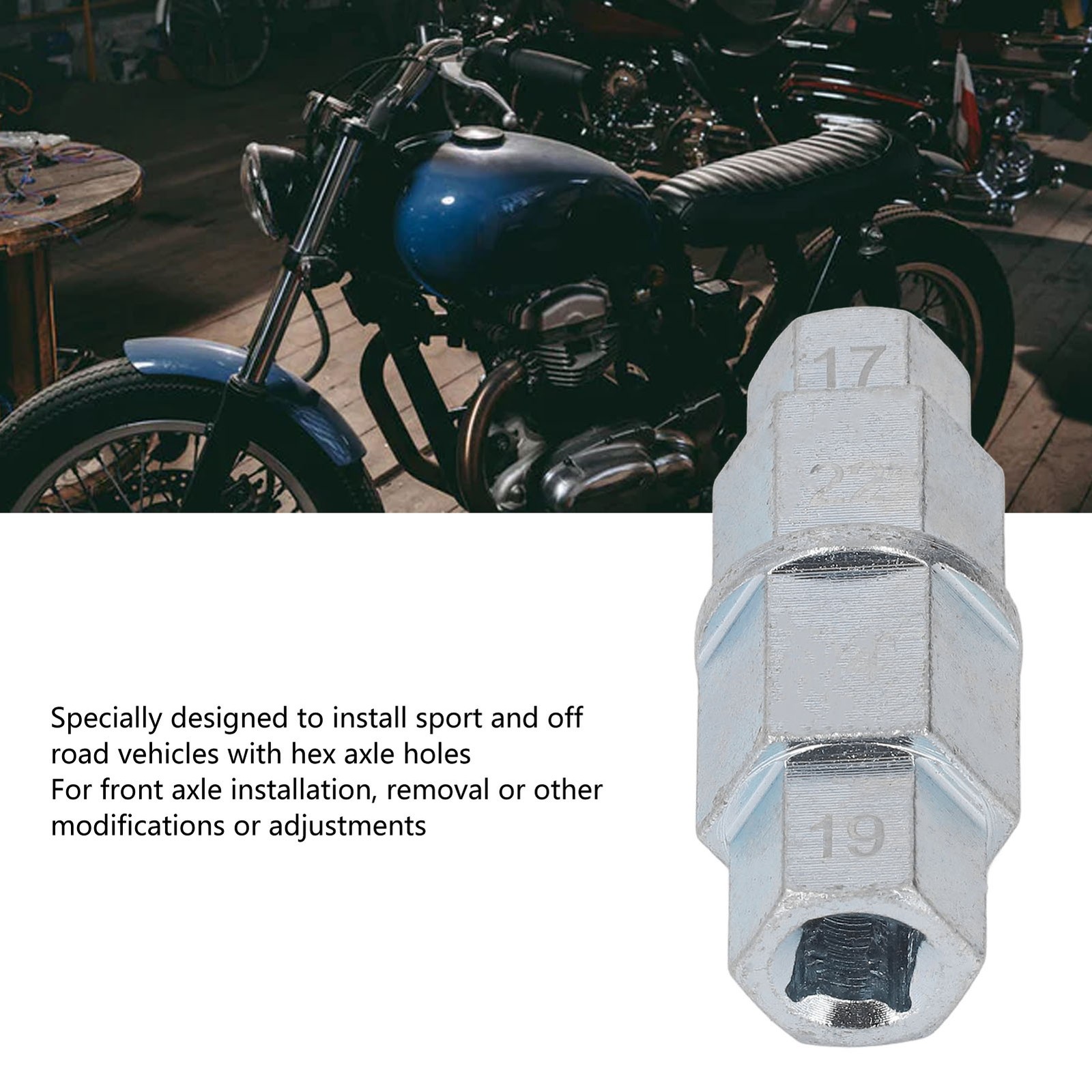 Hex Axle Tool Durable Wrench For Motorcycle Front Wheel Removal