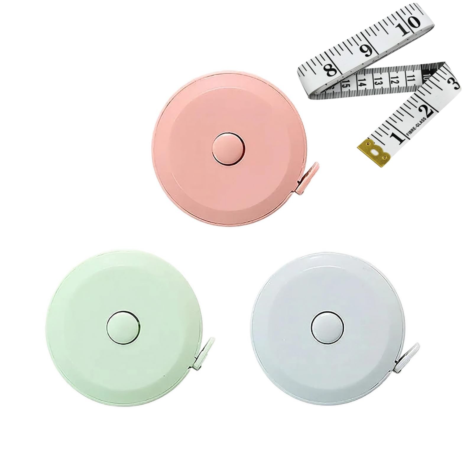 3 Pack Tape Measures Retractable Measuring Tape for Body, 60-Inch 1.5 Meter D…