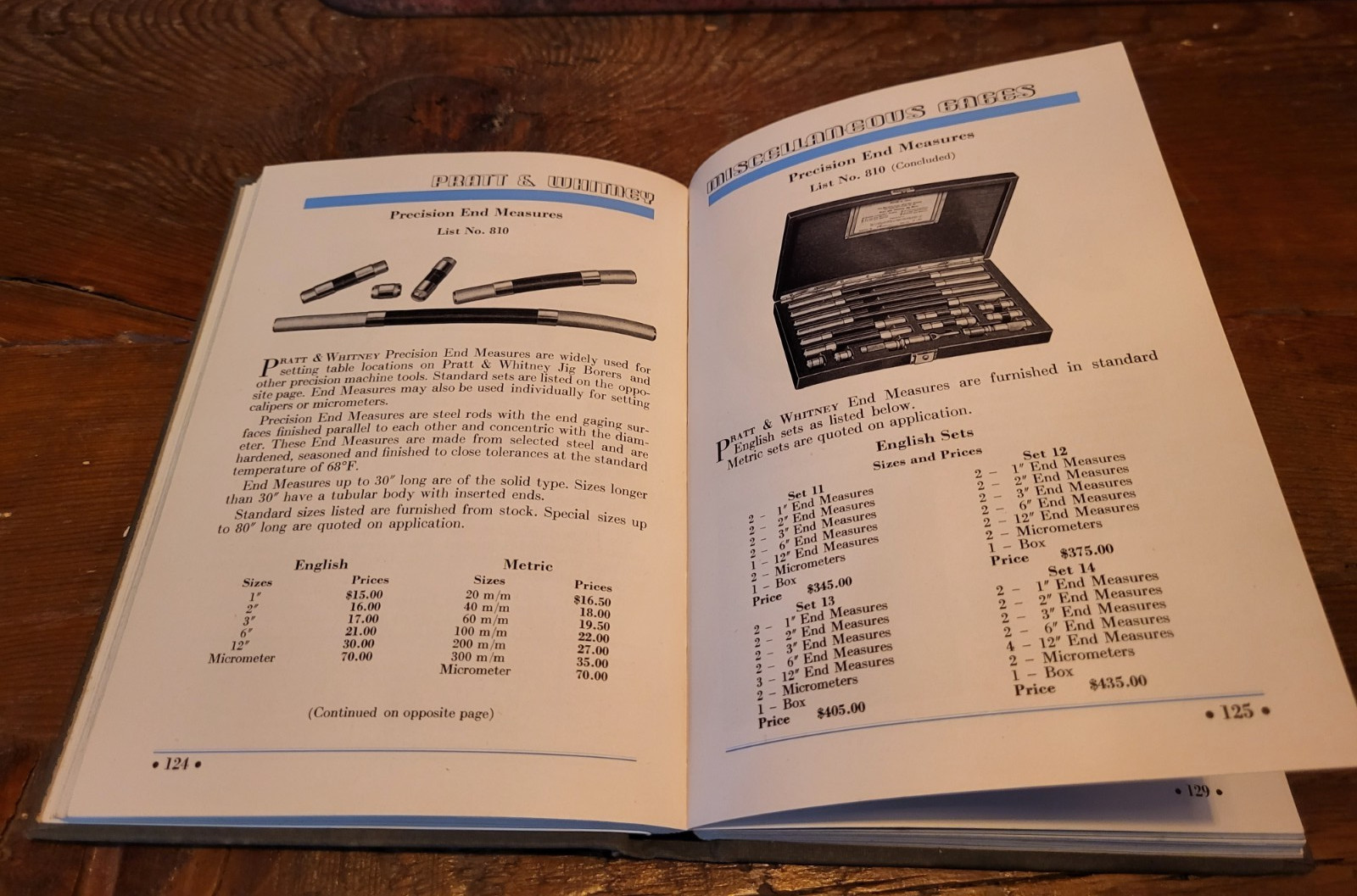 Scarce reference book-Pratt & Whitney Gages No 11–1947 hard cover/cutting tools