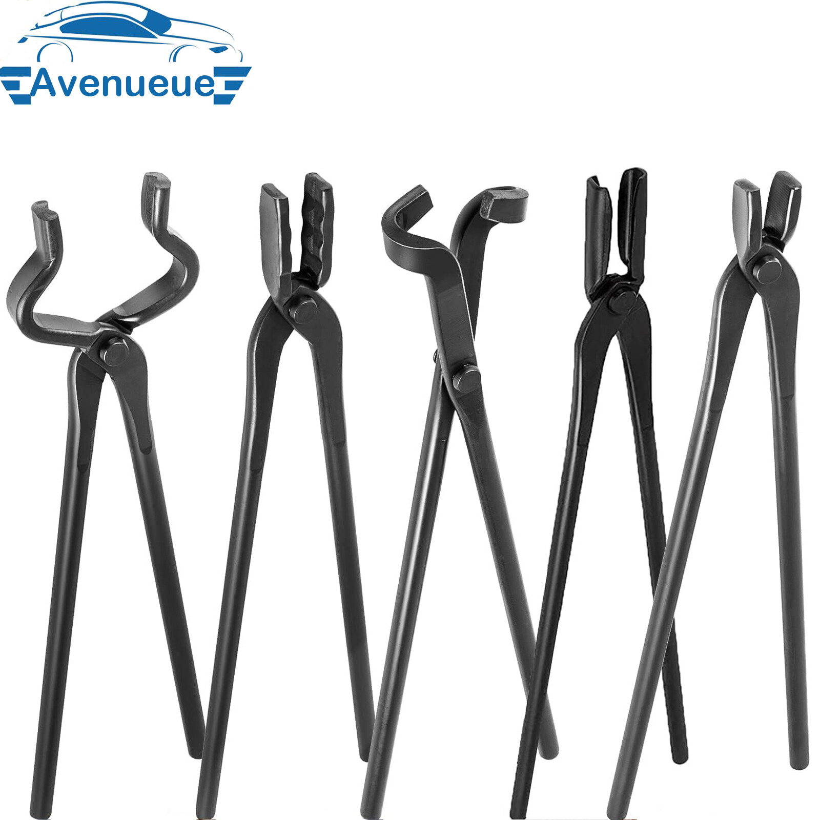 5PCS Blacksmith Tongs Tools Set Forging Tongs Tool Kit for Knife Making Tongs