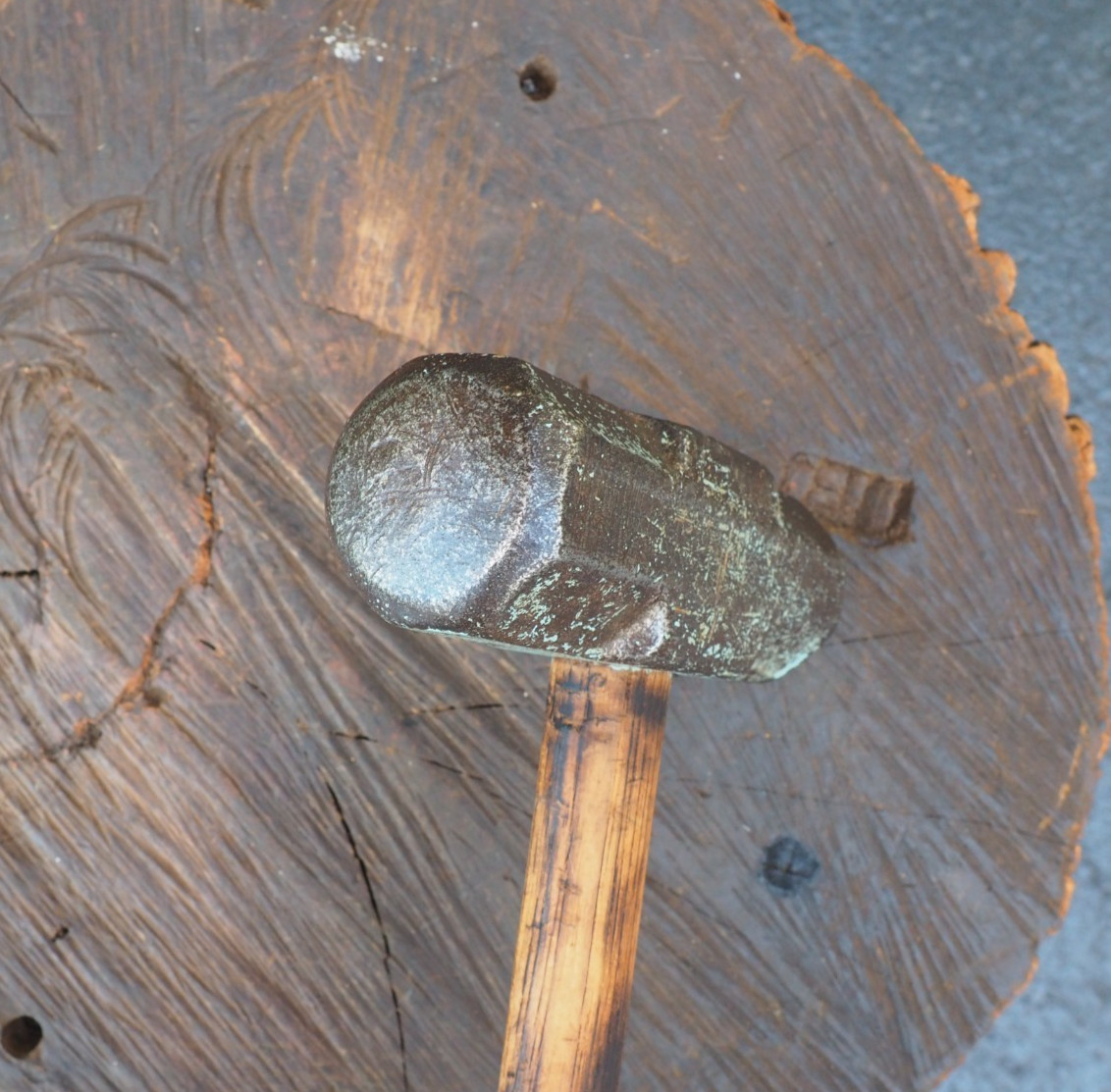 MONSTER 8LB STRIKERS “SLEDGE” HAMMER RR BLACKSMITH ANVIL FORGING VINTAGE VISE