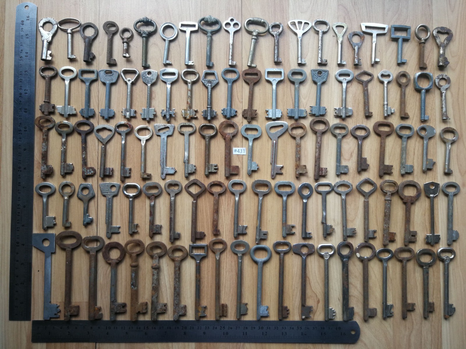 # 431 lot of 100 VINTAGE SKELETON KEYS USSR LOCK DOOR ANTIQUE KEY