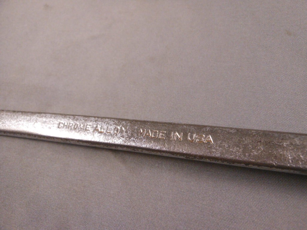 Rare Vtg USA B.F. Goodrich 19/32″ & 11/16″ Chrome Alloy Double Box End Wrench