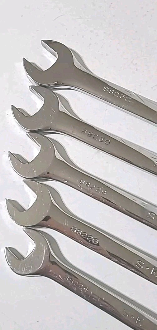 Vintage S-K Wrenches. Set Of 5. 3/4″, 13/16″, 7/8″, 15/16″, 1″. USA Made Tools.