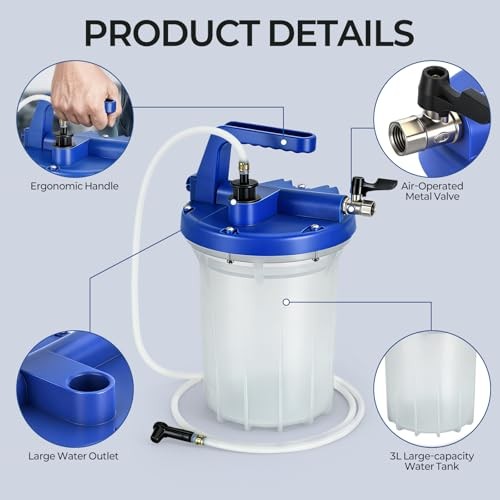 3L Vacuum Brake Bleeder Kit, Vacuum Pump Kit, ABS Brake Bleeding Tool with