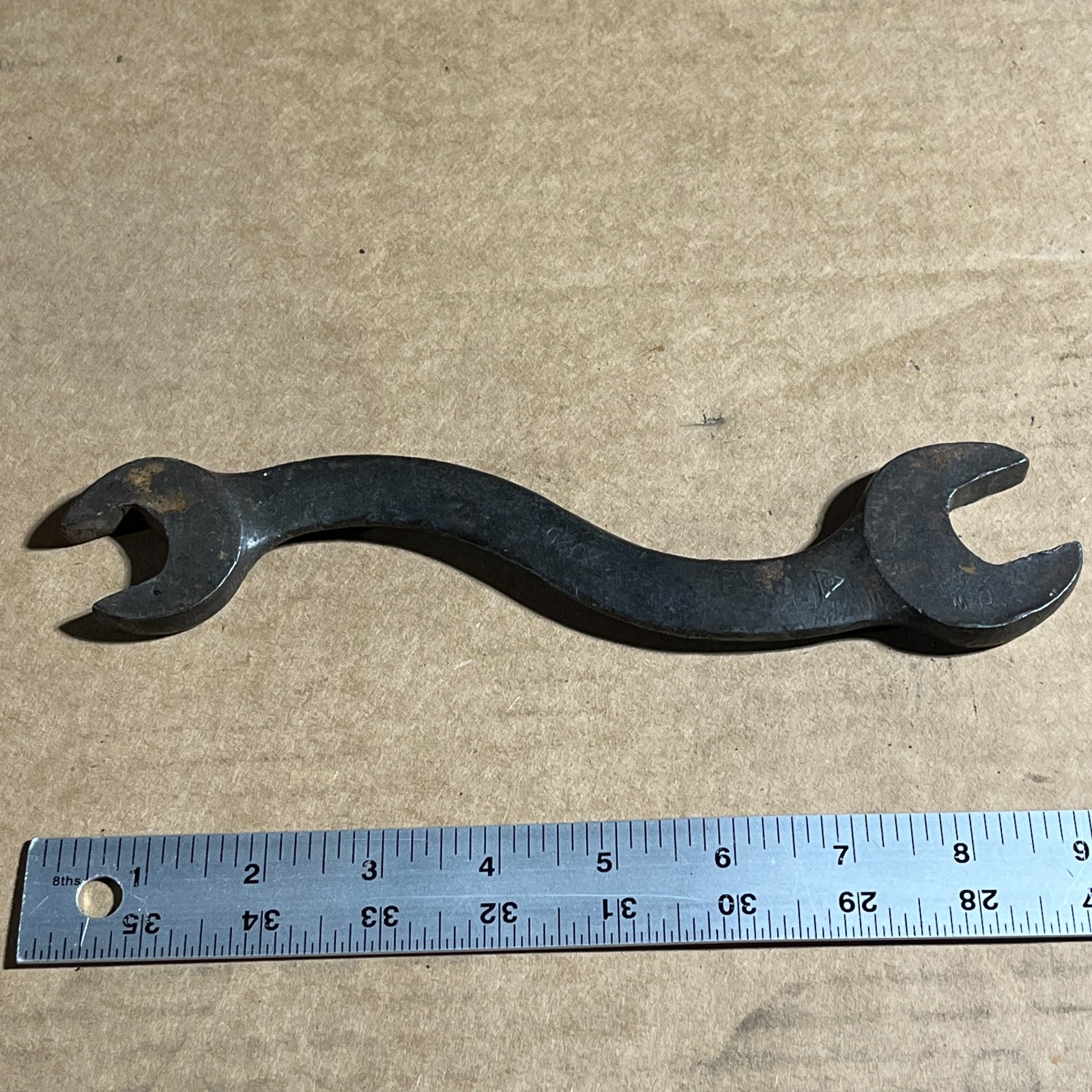 Vintage Billings & Spencer 2025 Open End S Wrench 1/2 and 9/16 Hex USA