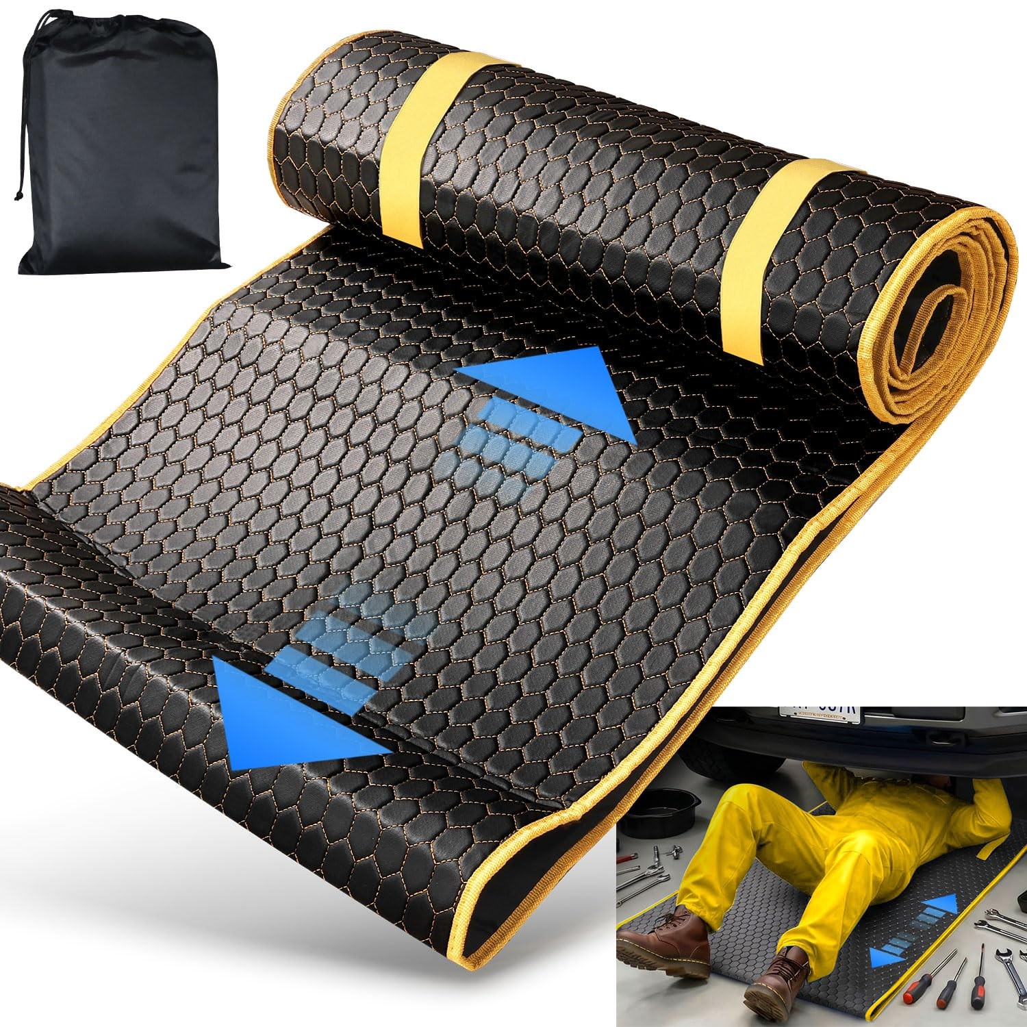 Magic Rolling Creeper Mat Portable Mechanics Garage Padded Under Car Repair Mat