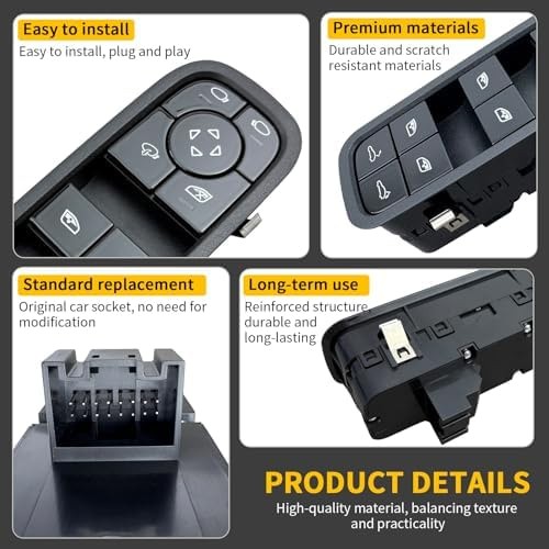 Driver-Side Power Window Switch (971959858C) – Fits Porsche Cayenne 2018-2022…