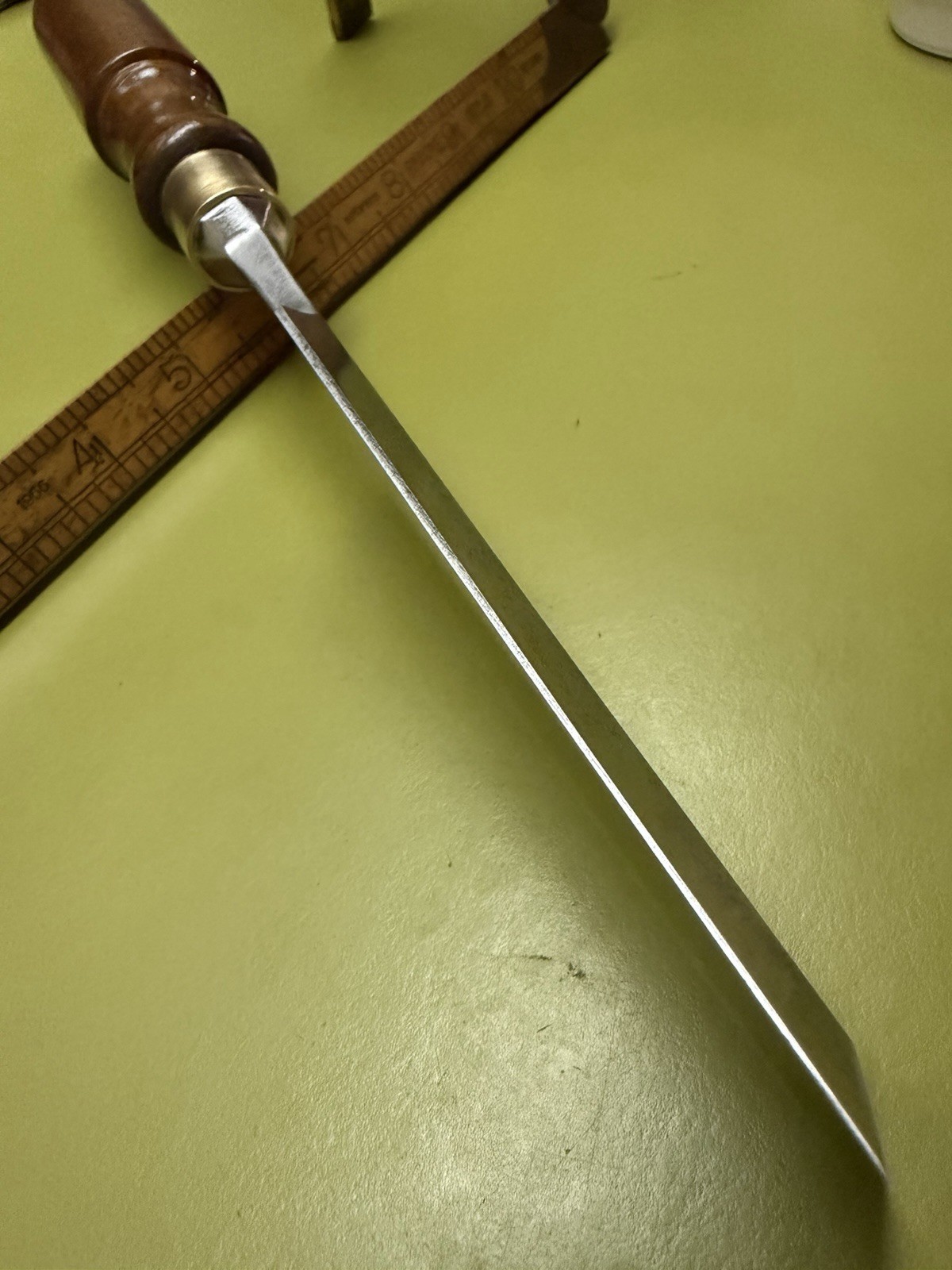 Xtra-Fine EARLY vtg Buck Bros 1.5” Bevel Edge THIN BLADE Dovetail /Paring Chisel