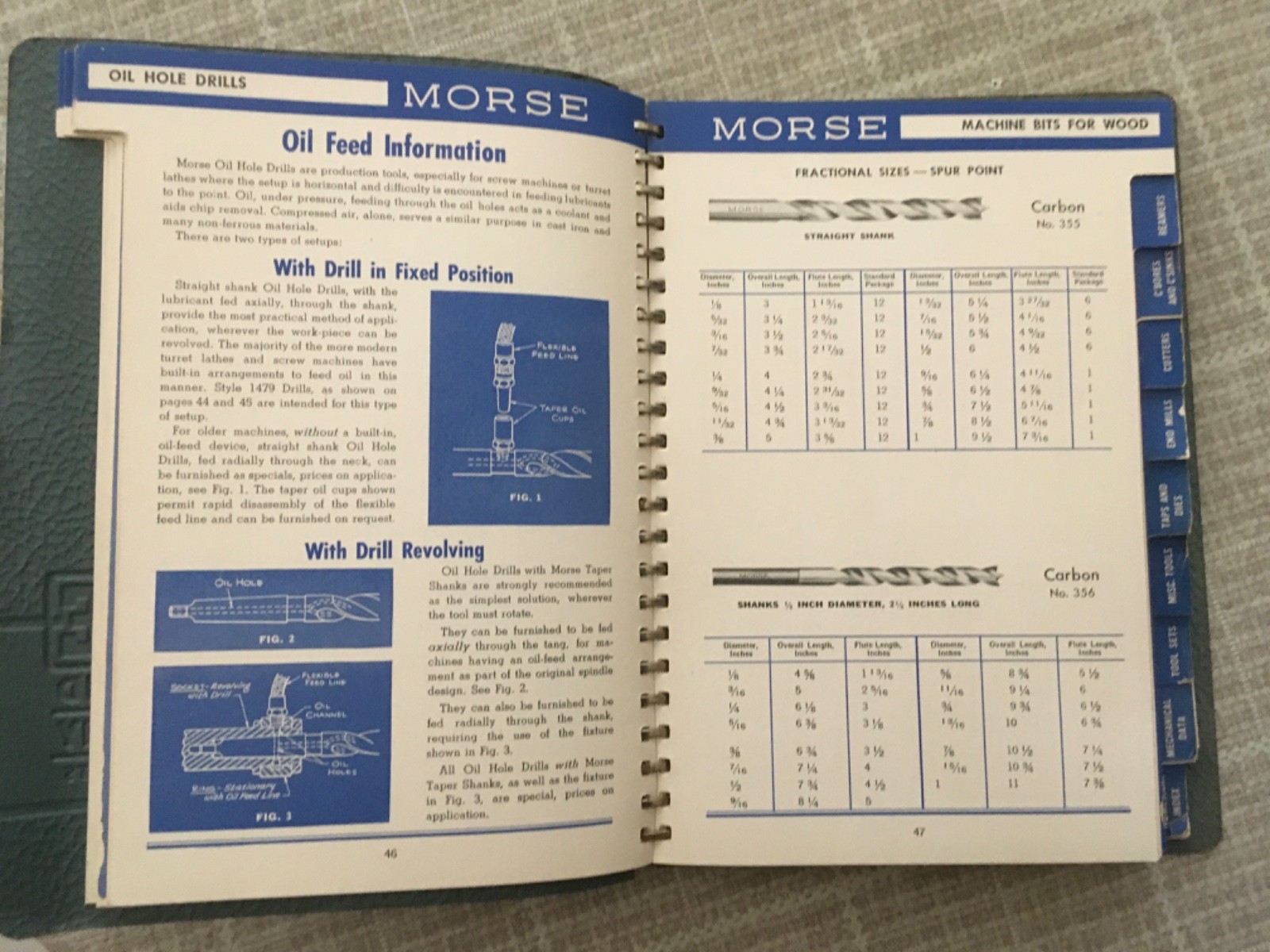 Vintage 1952 Morse Cutting Tool Catalog #87 with Mechanical Data and Charts