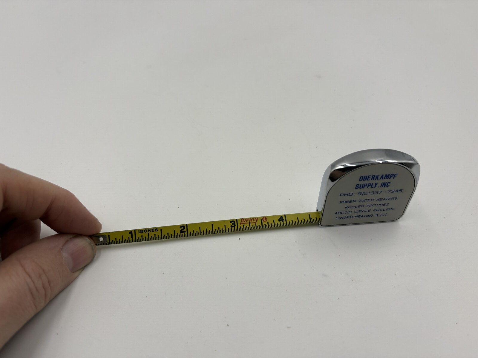 Vintage Lufkin W606 Advertising Tape Measure Oberkampf Supply 6 Ft