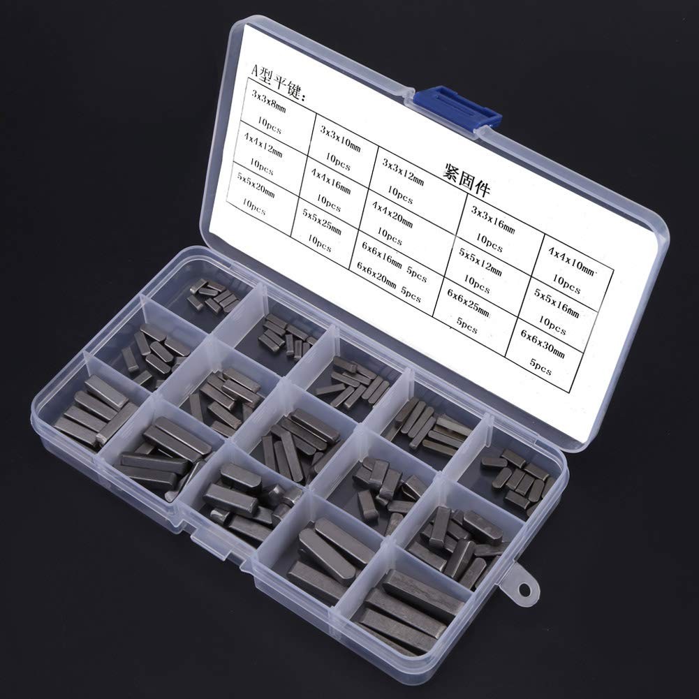 140pcs Key Pulley Stainless Steel Woodruff Key Assortment Metric Key Assortment