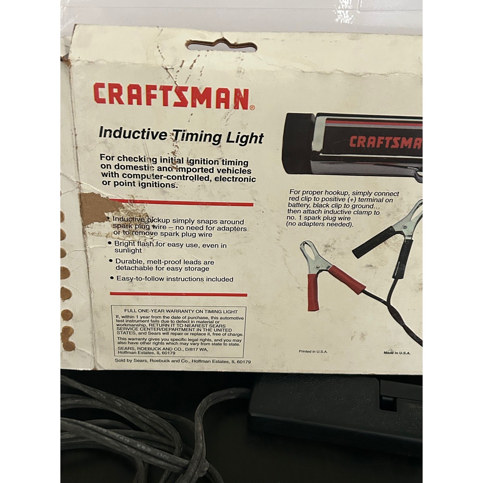 Craftman Inductive Timing Light Chrome Professional Test Equipment USA 92134