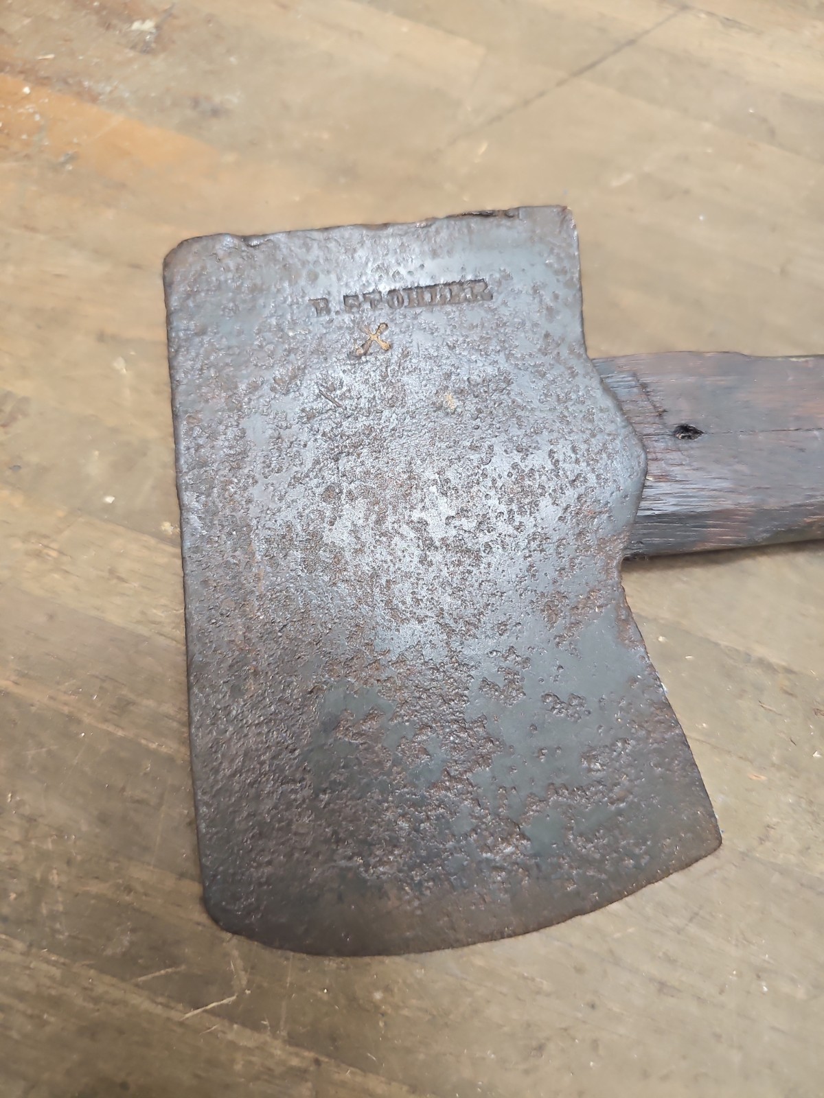 AC18- Antique Hand Forged JB STOHLER AXE Schaefferstown Pa 4 lb 7 oz