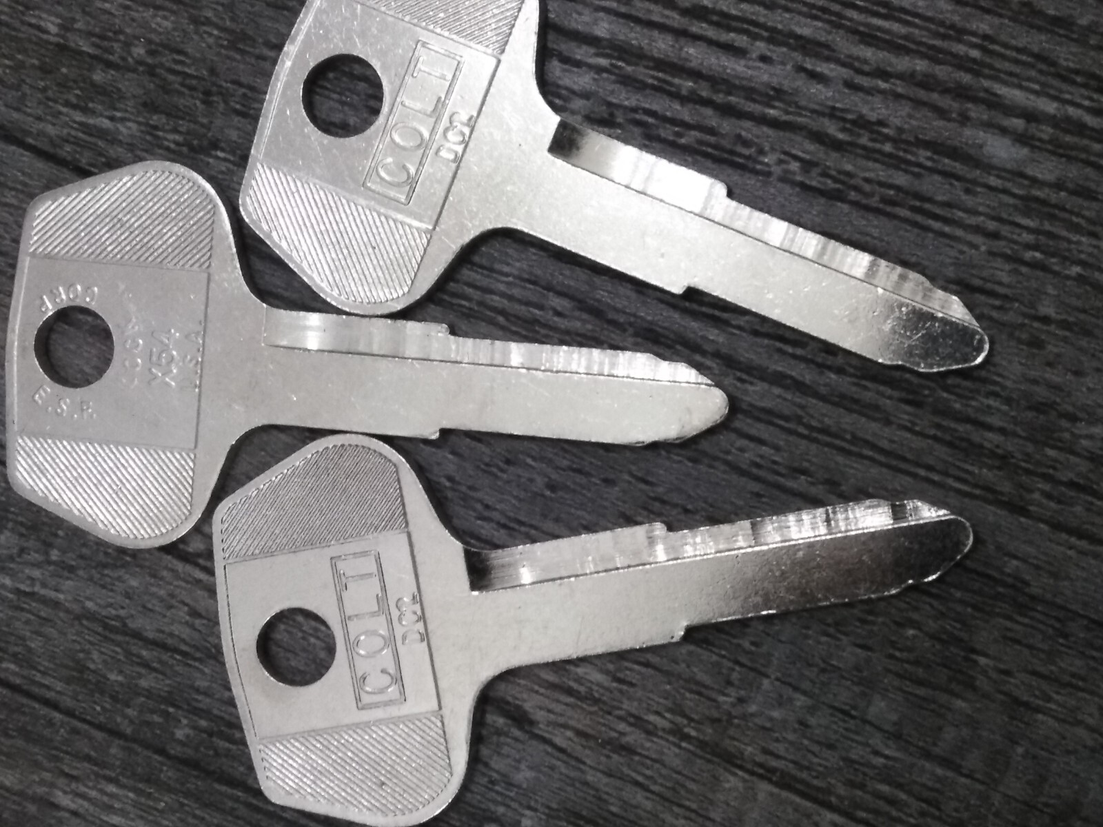COLT BRANDED DC2 Key Blank Fits Dodge Colt JCB Polaris DC1 X54 MS12 (3PK BUNDLE)