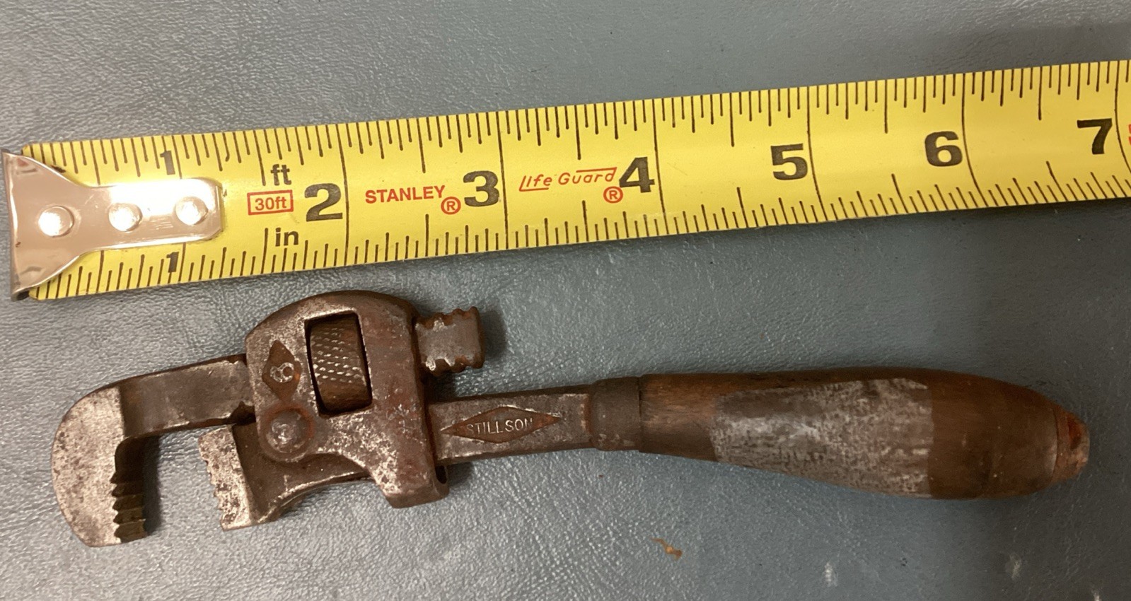 Vintage / Antique? – small 6″ Stillson – type pipe wrench w wood handle