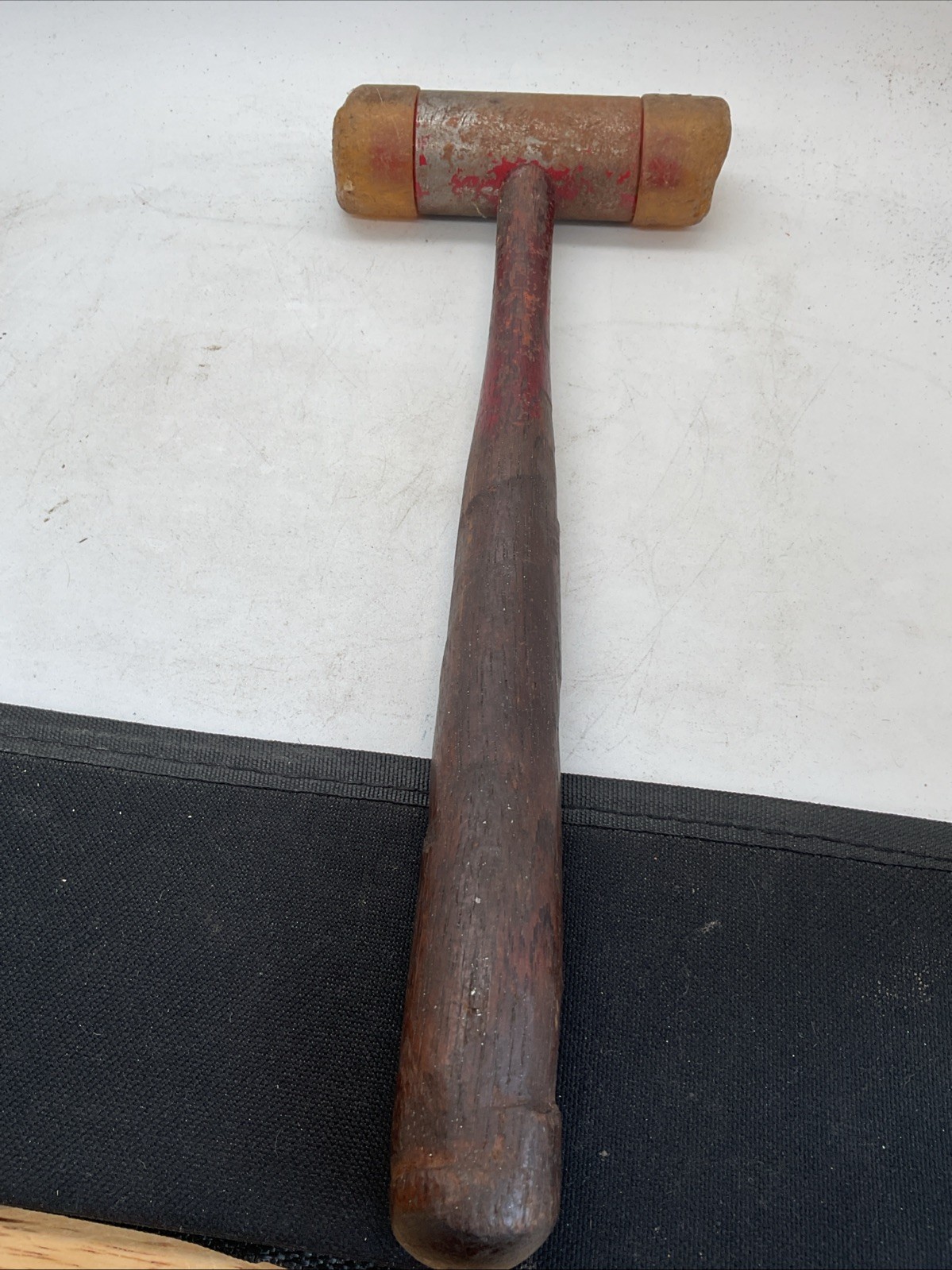 Hammer Mallet – Vintage Wooden Ends And Handle With Metal Frame