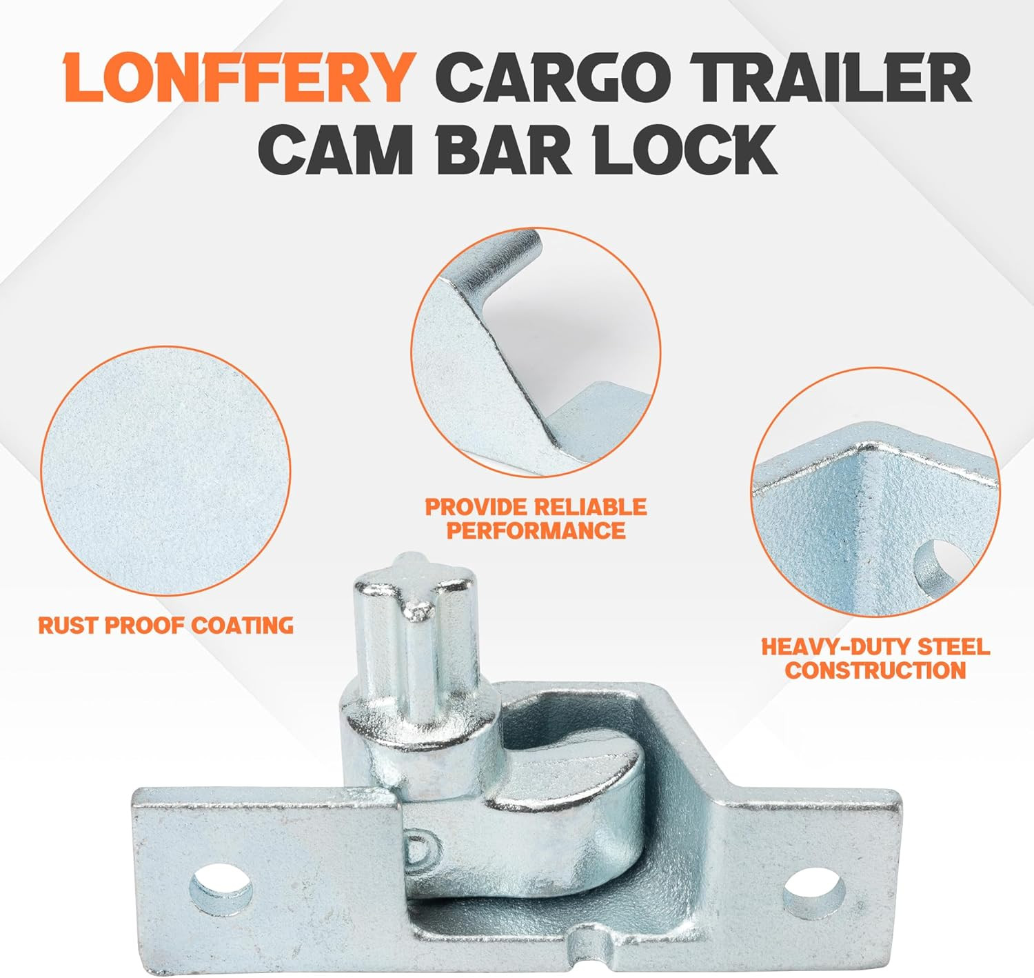 Dump Trailer Cam Lock Set,Replacement for Cambar Rear/Side Door Latch, Trailer A