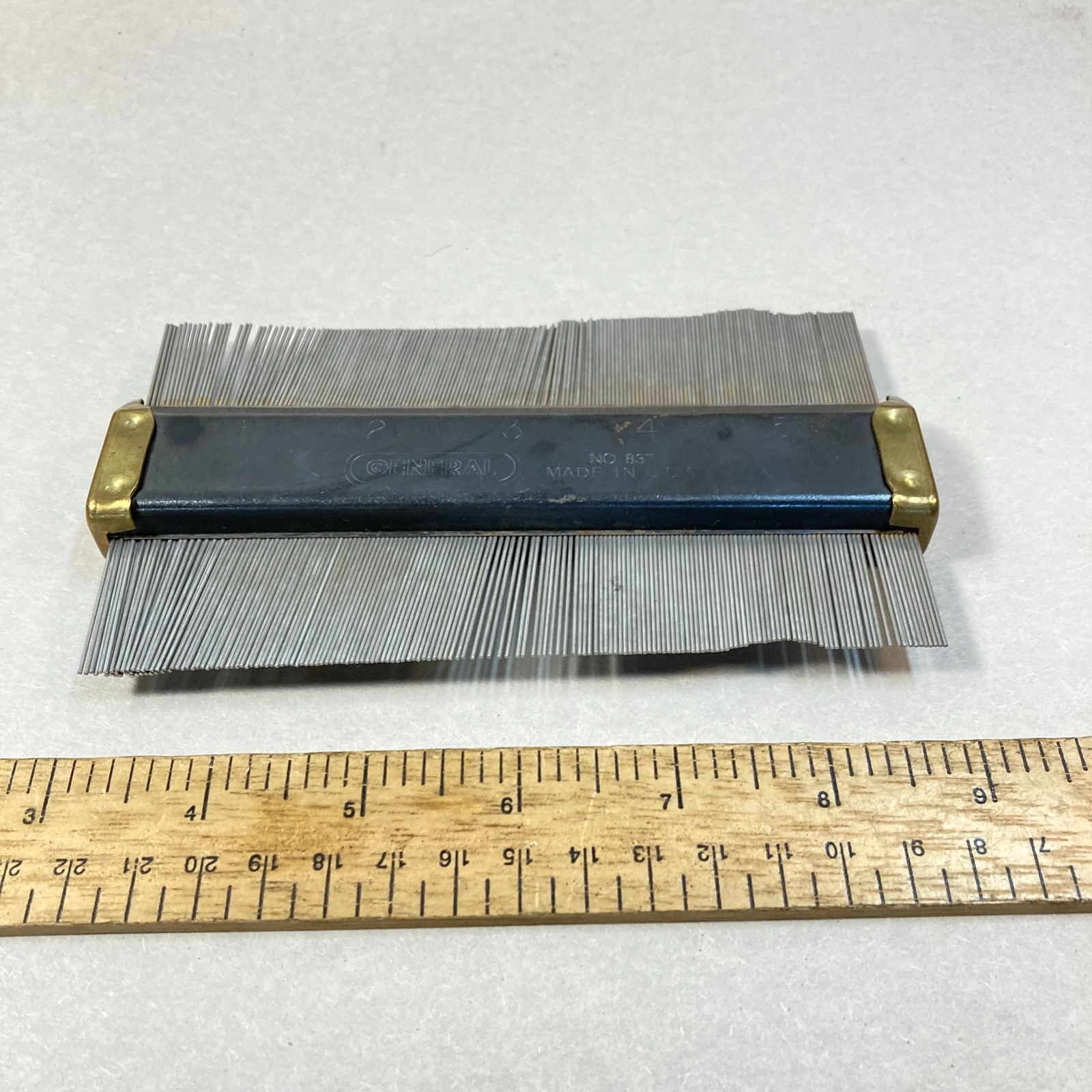 Vintage General 6″ Contour Gage Metal Blade #837 USA