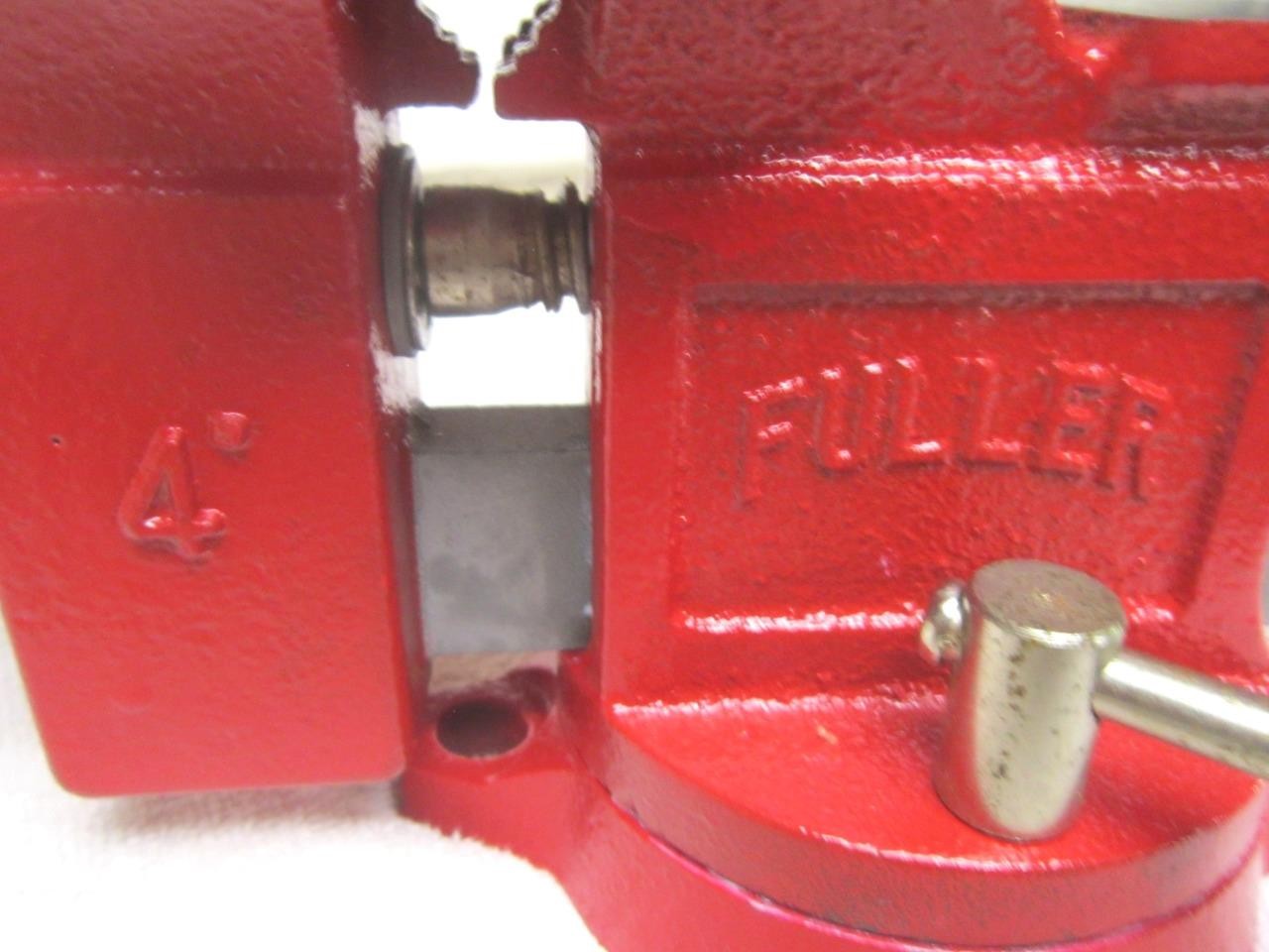 VINTAGE 4″ FULLER HEAVY DUTY SWIVEL BENCH VISE WITH ANVIL & PIPE CLAMP OPENS 5″