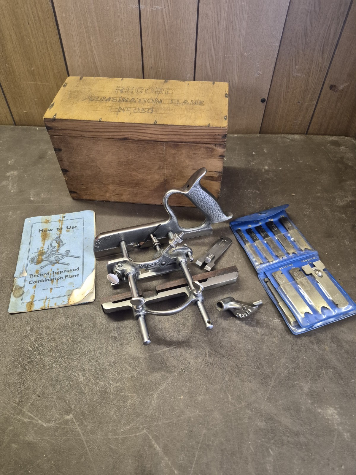 Vintage Record No50 Plough Plane With Box