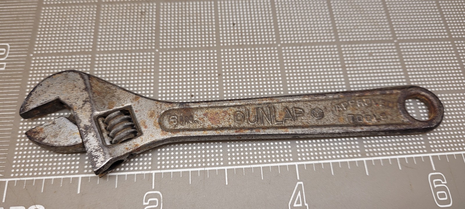 Vintage Dunlap Approved Tools U.S.A. 6″ Adjustable Wrench