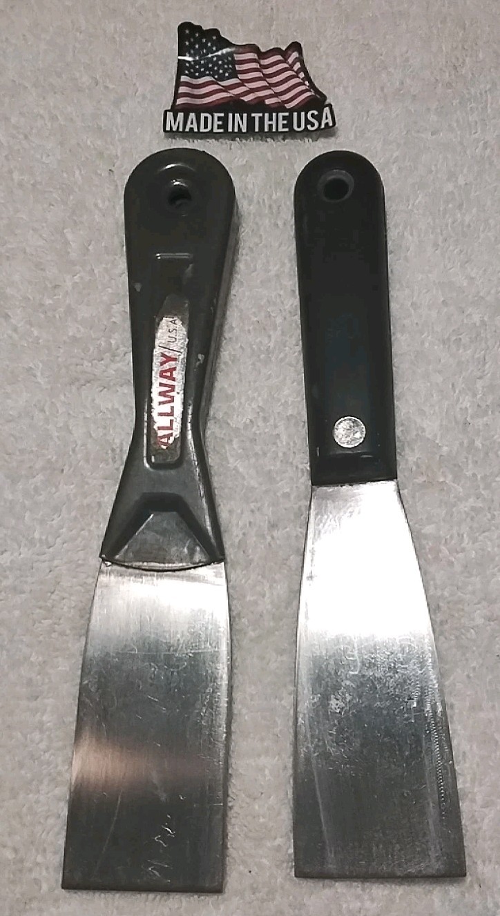 2pc ALLWAY/HYDE 1-1/2″ PUTY KNIFE “VINTAGE ” USA 🇺🇸