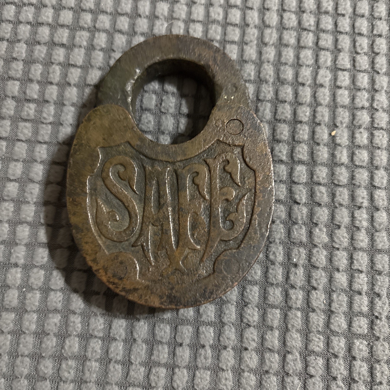 VTG Metal Padlock No Key Safe Brand Very Heavy