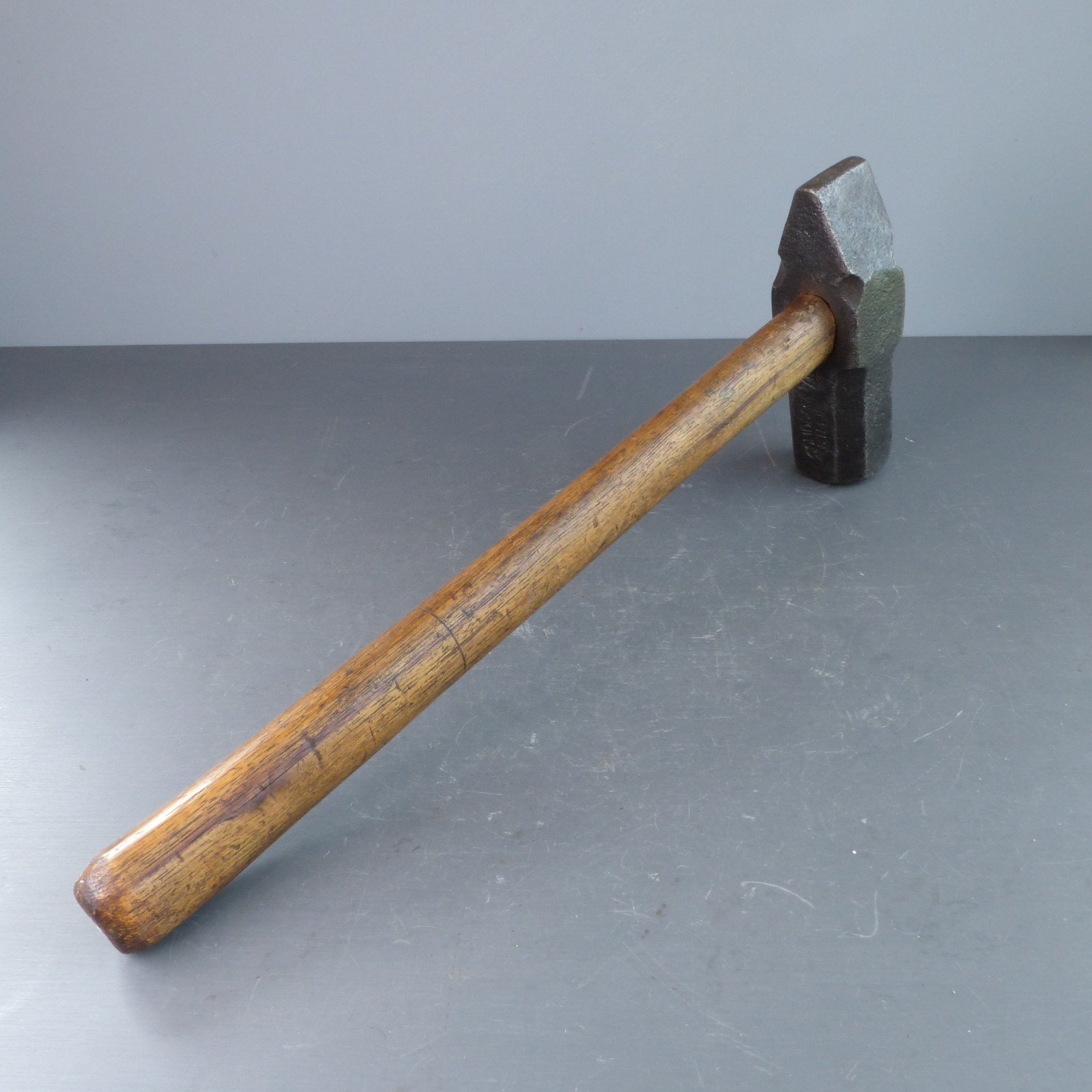 Vintage 1943 WWII British Military 7lb Sledge Hammer Broad Arrow TS&S Blacksmith