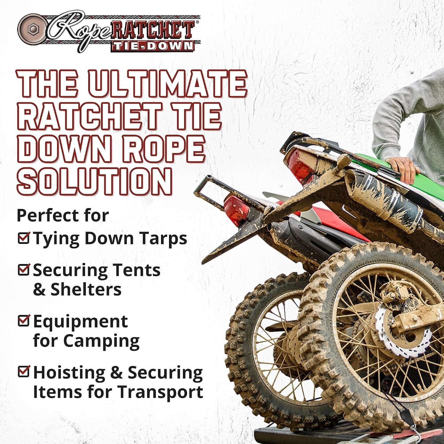1/4 Adjustable Pulley System – 15ft Braided Rope, 150 lb Capacity – UV-Resistant