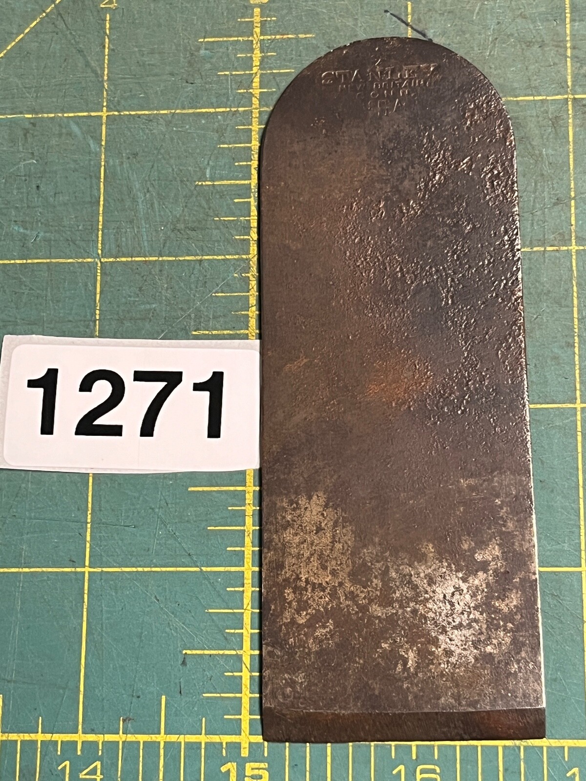 V Logo Stanley Plane Cutter Solid blade for # 110 130 Block Plane 1 5/8 in 1271